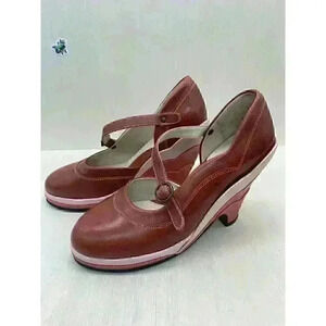 John Fluevog Pin Up Sally Jane Wedge Plateforme Shoe Size US 8